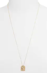 Jennifer Zeuner Kiana Zodiac Pendant Necklace in Pisces Gold at Nordstrom One Size