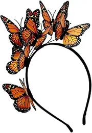 [Oxtxuzdm] Butterfly Fascinator Headband Elegant Hair Accessory for Women and Girls Halloween Party Cosplay Bridal