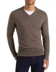 [MJ Bale] Buchanan Ashby V-Neck Knit in Hazelnut