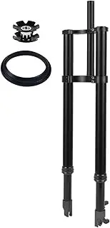Bike Suspension Forks 26 in Snow Beach E-Bike Front Fork Mountain Bike Electric Bicycle Suspension Forks Spring Shock Absorber 1-1/8 Steerer Straight Tapered 110mm Travel 9 * 135mm QR