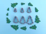 Xmas Trees Polymer Clay Cutters | Maxi Mini Set Christmas theme Ginger Sock Star