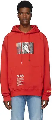 60% OFF [SALE] Heron Preston Nasa Photo Red Hoodie Sz. S