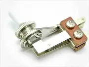 Right Angle 3-Way Toggle Switch for 2 Pickup Guitars Nickel with White tip