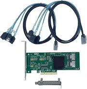 SXTAIGOOD LSI 9201-8i 9211-8i SAS2008 Chip 8-Port 6Gb/s PCI-e HBA SAS SATA RAID Controller Card 2*SFF-8087 SATA
