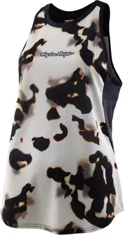 Troy Lee Designs Luxe Tortoise Cream Ladies Bicycle Tank Top, black-beige, Size L for Women Black Beige