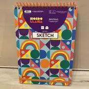 Sketch Pad Colorful Cover Quality Drawing Paper 9.1”W.x13.6"H, 80 Sheets Mondo
