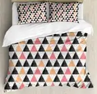Colorful Geometry Duvet Cover Set Twin Queen King Sizes with Pillow Shams