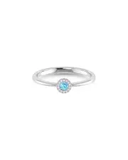 Sabrina Designs 14K 0.11 ct. tw. Diamond & Blue Topaz Ring