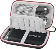 [Lacdo] Hard Carrying Case for Samsung T5 EVO Portable SSD 2TB 4TB 8TB USB 3.2 Gen 1 External Solid State Drive Hard EVA Shockproof Water-Resistant Protective Storage Travel Bag, Black