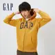 Gap 男女同款 Logo刷毛連帽外套 碳素軟磨系列-金黃色(461135)