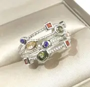 Anillo De Plata De Ley 925 Para Mujer Sortija De Compromiso Joyería De Boda Lujo