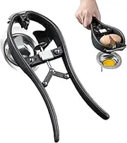 Egg Shell Opener Egg with Egg Separator, Egg Cracker Tool for Raw Eggs with Stainless Steel Egg White Yolk Sifting Filter, Egg Divider for Cooking Camping Kitchen Gadgets