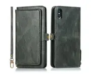 Detachable Phone Case for Easy Portability (Dark Green), Wallet Case for iPhone XS Max