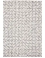 [Miss Amara] Sarita Geometric Textured Rug in Grey
