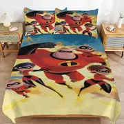 v2931 Bed Sheets Bedding The Incredibles Cartoon Bedding Sets Ultra Soft Skin-Friendly Duvet Cover 3 Piece, Cute Comforter Cover Bed Set for Boys Gir