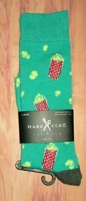 MENS MARC ECKO POP CORN GREEN CREW SOCKS (SHOE SIZE 6-12)