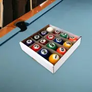 16Pcs Mini Billiard Balls Set Resin Pool Table Balls 25mm for Leisure Sports