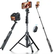 Fugetek 51" Selfie Stick & Tripod, All In One, BlueTooth Remote, Heavy Duty
