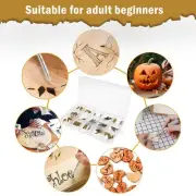 62Pcs Wood Burning Tips Kit with Alphabet Number Stencil Reusable Copper werQx