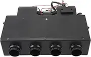 Universal Under Dash AC Evaporator,4 Port Car AC Evaporator Assembly Unit Water Heating Air Conditioning Evaporator for Car RVs Agricultural Vehicles (24V)