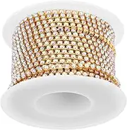 OHPHCALL Rhinestone Straps for Shoes Crystal Diamond Chain Jewelry Chain for Crafts 9 Meter