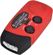 LAPOOH Portable Radio with AM/FM Flashlight Reading Lamp NOAA Weather for Emergency Solar Powered Crank Handheld Radio