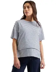 [Ripe] Claudette Nursing Tee in White/Ink