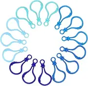 uxcell 150 Pcs Hard Plastic Lobster Claw Clasps Lanyard Snap Clip Hooks for Keychain Clip Chain Key Ring DIY Handmade Crafts, Dark Blue/Azure Blue/Lake Blue/Sky Blue/Light Blue