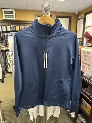FootJoy Womens Funnel Collar Golf Pullover Navy Blue Small 30575
