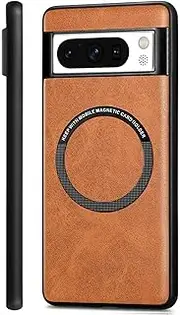 RUNGOS for Google Pixel 8 Pro Case Magsafe [Stable Magnetic] [Slim Fit] [Wireless Charging] [10 Ft Drop Tested] Shockproof Case for Google Pixel 8 Pro, Pixel 8Pro Phone Cover 6.7 Inch 2023 (Brown)