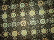 ELEPHANT MANDELA ELEPHANTS MANDLEAS BROWN DESIGN COTTON FABRIC BTHY