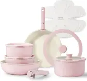 Pots and Pans Set, Nonstick Cookware Sets Detachable Handle, 15Pcs Induction Kit