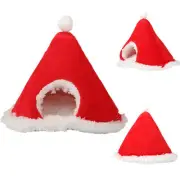 Christmas Guinea Pig Bed Fleece Small Animals Bed Hamster Mini House
