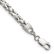 8 Inch Sterling Silver 5mm Byzantine Chain