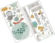 ORFOFE 1Set Cartoon Animals Height Growth Chart Wall Sticker Creative Decal for Removable Easy to Apply for Nursery Playroom Bedroom Decor