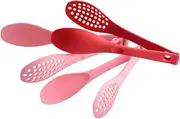 Alipis Kitchen Tongs for Cooking 2-in-1 Design Bread Clip Salad Clip Safe Nylon Material Pink Easy Storage