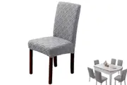 Chair Cover Universal Fitted Jacquard Seat Protector Cover for Party Home Kitchen Decor-Light gray