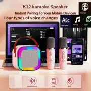 Bluetooth K12 Karaoke Machine 5.3 PA Speaker System with 1-2 Wireless Microphone