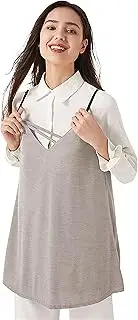 [CNPRAZ] Radiation Protection Maternity Clothes, 360° Shielding Radiation Double Layer Vest Silver Fiber Pregnant Women Protective Tops for Throughout Pregnancy Anti Electromagnetic Radiation