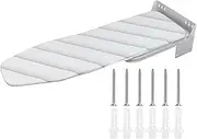 Hiding Ironing Board Wall Mounted Iron Board ，Fold Away Laundry Mountable Ironing Board with Heat Resistant Cover， Folding House Held Iron Board ，Space Saving