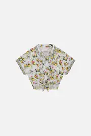 KIDS CROP TIE FRONT SHIRT 4-10 CATERINA SPRITZ