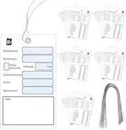 Pack of 50 Oil Change Notes, Oil Note with Wire, Oil Change Pendant, Oil Inspection Tag Label, 6 x 10 cm