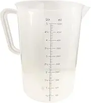Trenton Plastic Polypropylene Graduated Measuring Jug, 5.0 Litre Capacity