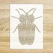 Stencil (6"x8") Amazing Detailed Beetle with Wings FLONZ Decorative Stencil Template for Wall Painting Scrapbooking and Cake Decoration