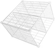 Zerodeko Freezer Divider Rack Basket Refrigerator Fridge Freezer Partition Closet Freezer Trays for Food Storage Chest Freezer Organizer Kitchen Storage Shelves Pantry Storage White Iron