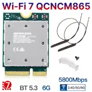 QCNCM865 WiFi 7 M.2 Intel AMD Internal Network Card Bluetooth 5.3 Adapter Win 11
