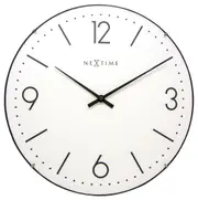 NeXtime Basic Dome 35cm Hanging Wall Clock Analogue Home/Room Round Decor White
