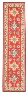 Vintage Hand-knotted Runner Rug 2'8" x 10'6" Traditional Wool Carpet
