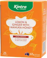 Herbal Tea Bags, 25 Pieces (Lemon & Ginger with Manuka Honey)