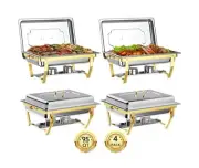 Chafing Dish Buffet Set, 9.5 QT Sturdy and High Grade Stainless Steel Chafing...